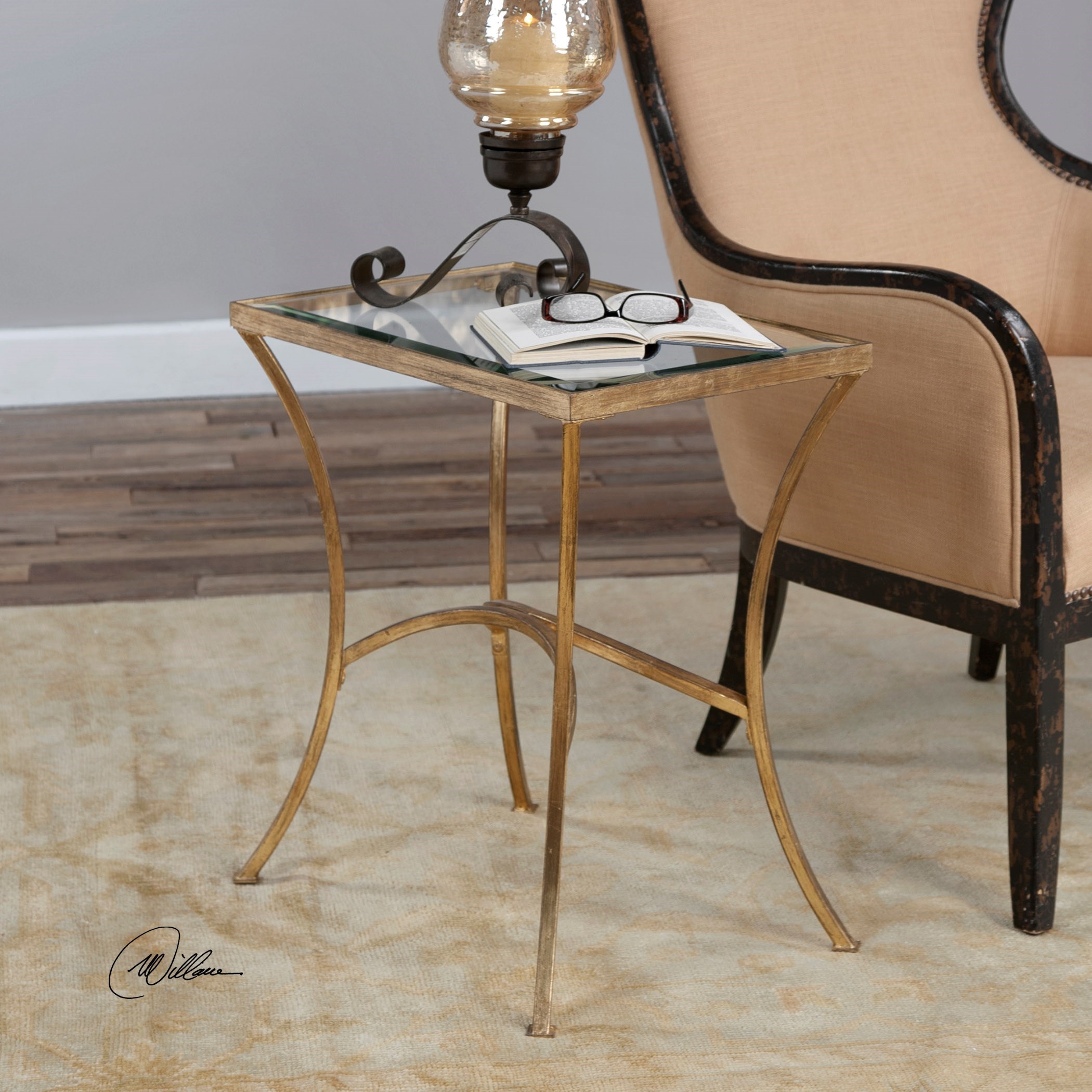 Uttermost Accent Furniture Occasional Tables Alayna Gold End Table